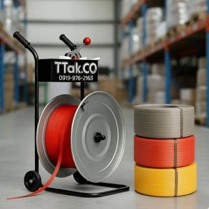 رول باز کن تسمه پلاستیکی چرخدار تی تاک