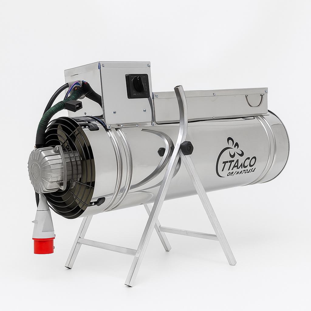 جت هیتر برقی موشکی فن دار 12 و 15 و 18 و 24 کیلو وات تی تاک